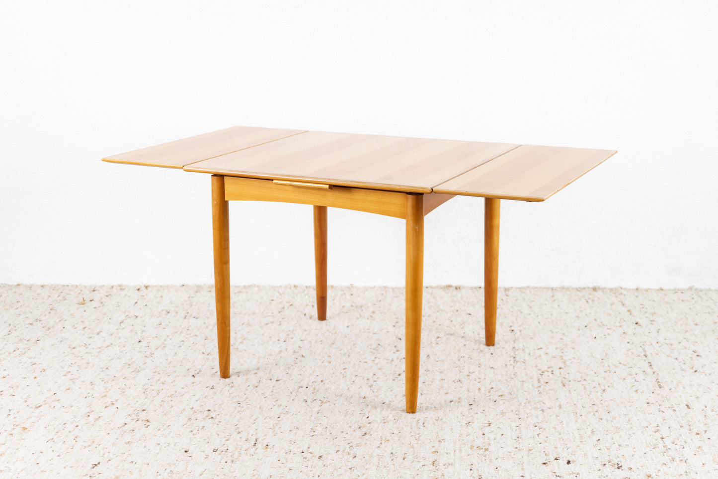 Vintage Esstisch ausziehbar Kirsch Holz Mid Century quadratisch Küche Tisch