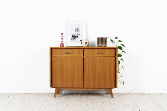 Vintage Kommode Sideboard Musterring Holz Nuss 60s