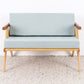 Vintage Vollholz Sofa / Couch mid century salbei 2er Sessel Stuhl