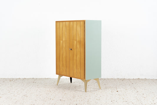 Vintage Schrank Kommode Mid Century Pastell Salbei 1960er Schränkchen DDR