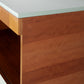 Vintage Schrank Regal Holz Mid Century HWK 1960er Nuss Teak Kommode Salbei Pastell