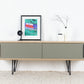 R&F Sideboard Holz Recycling Kommode Tv Board Schiebetüren Mid Century Space age Design