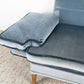 1 von 2 Sofa Couch Schlafsofa Ausklappbar Samt Blau Zweisitzer