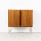 Vintage Kommode Tv Sideboard Nuss Holz Orange Mid Century Klapptüren