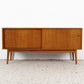 Vintage Sideboard Kommode Mid Century Holz Kirsch Schiebetüren