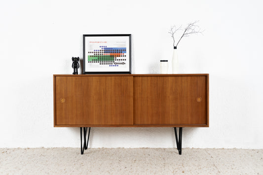 Vintage Lothar Wegner Sideboard Mid Century Kommode Schrank Holz Nuss 60s