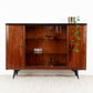 Vintage Sideboard Highboard Vitrine Mid Century Holz