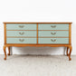 Vintage Kommode Schubladen Sideboard Holz Antik Salbei