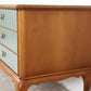 Vintage Kommode Schubladen Sideboard Holz Antik Salbei