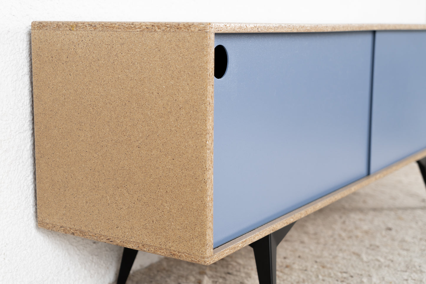 R&F Sideboard Recycling Kommode Tv Board Schiebetüren Mid Century Space age Design