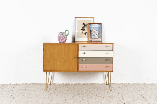 Vintage Kommode Sideboard Mid Century Holz Schubladen 60s