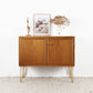 Vintage Kommode Sideboard Mid Century Holz Tv Board Schlafzimmer Creme