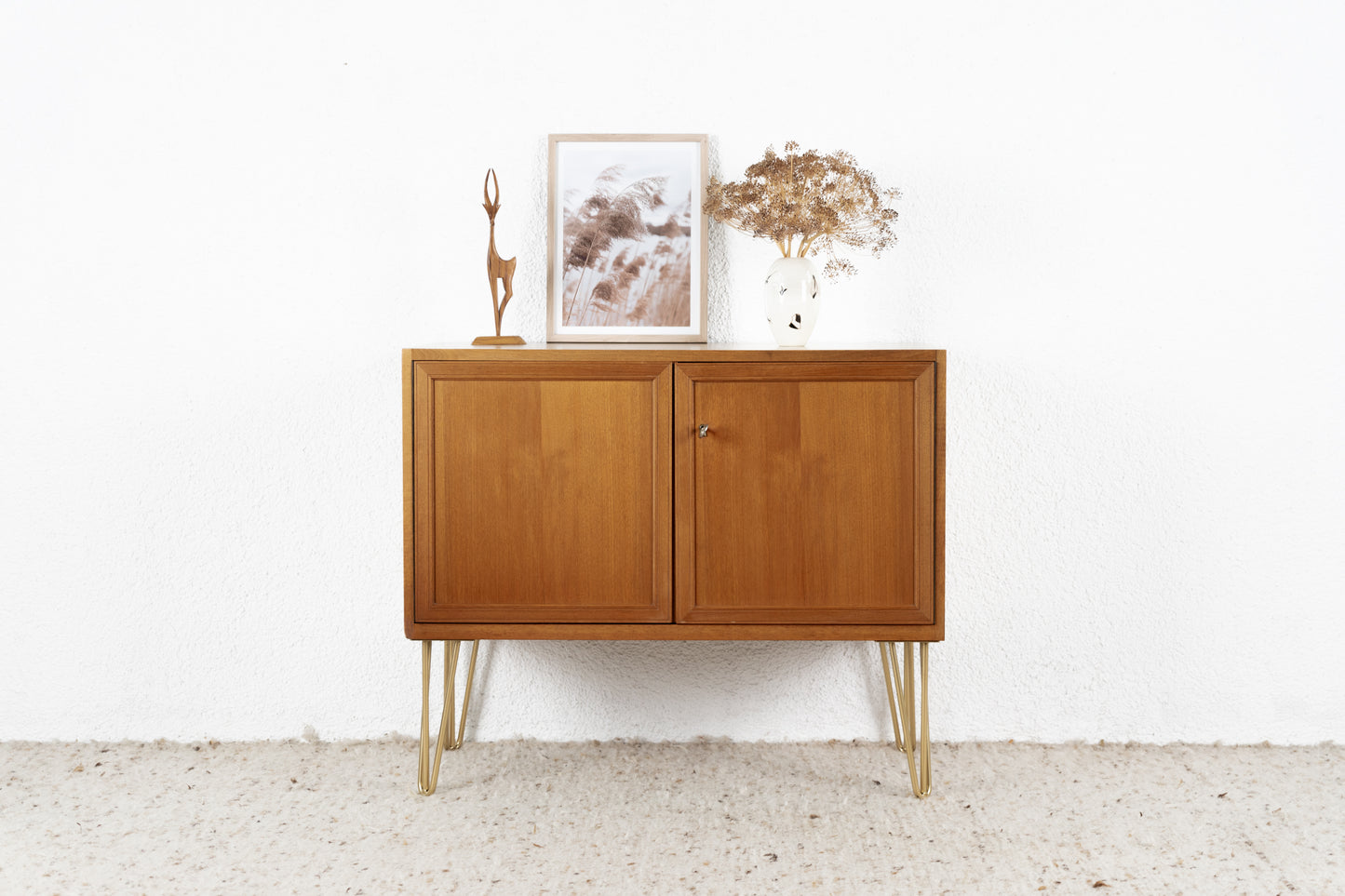 Vintage Kommode Sideboard Mid Century Holz Tv Board Schlafzimmer Creme