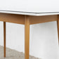 Vintage Tisch Esstisch Küche Massivholz Buche DDR Retro Resopal weiß 60s 1960er