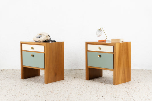 2er Set Nachttische Mid Century