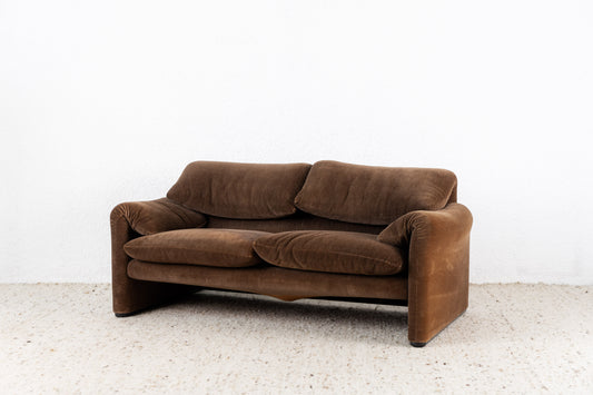 Cassina Maralunga Sofa 2 Sitzer braun