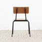 1 von 22 Vintage Stühle Küche Stapelstühle Büro Schulstuhl Holz Metall Industrial Esszimmer