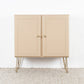 Vintage Kommode Schrank Creme Boho Mid Century Beige Gold