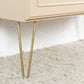 Vintage Kommode Schrank Creme Boho Mid Century Beige Gold