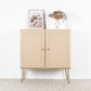 Vintage Kommode Schrank Creme Boho Mid Century Beige Gold