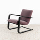 Vintage Designer Sessel Schwarz Lila Freischwinger Mid Century Lounge Armchair