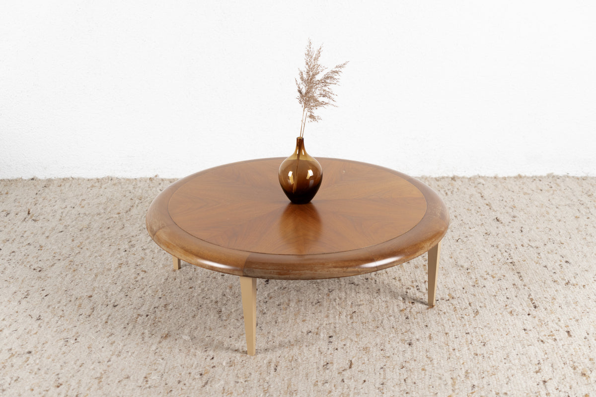 Vintage Couchtisch Beistelltisch Rund Holz Wohnzimmer Tisch Mid Century 19660er 60s