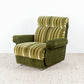 Vintage Sessel Armlehne Samt Grün Mid Century