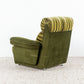 Vintage Sessel Armlehne Samt Grün Mid Century