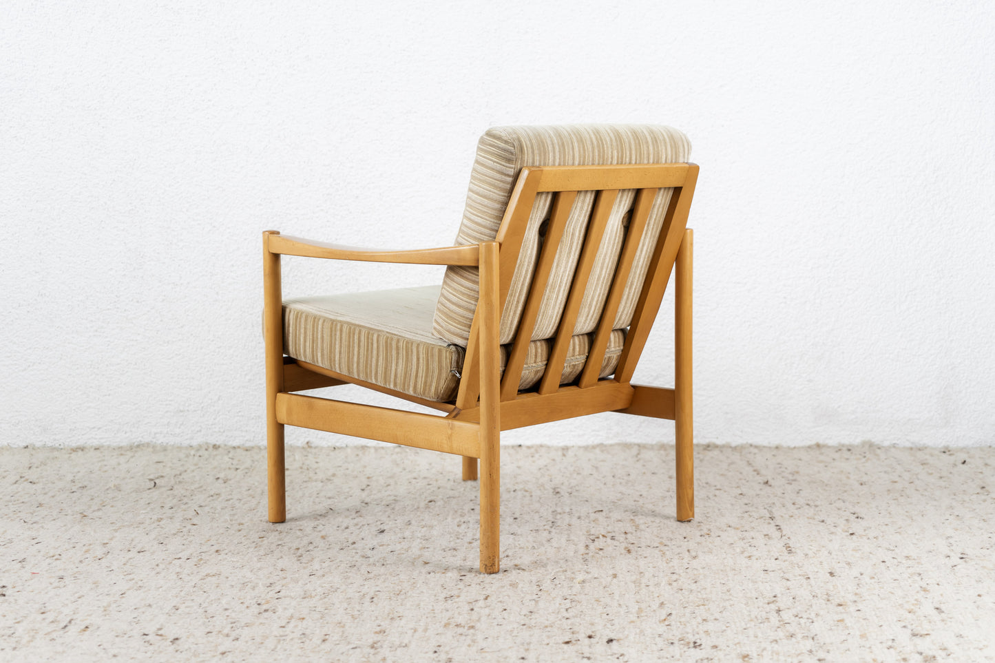 Mid Century Sessel Holz Vintage Stuhl Armchair