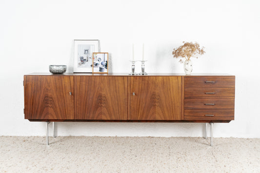 Mid Century Rio Palisander Sideboard Rosewood Chrom