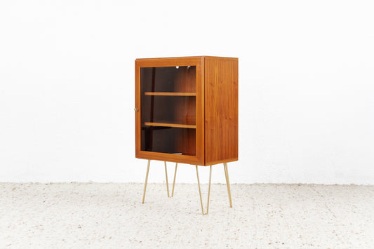 Vitrine Kommode Mid Century Nuss Holz