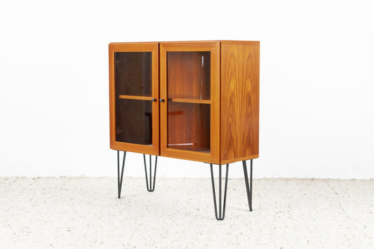 Vitrine Kommode Mid Century Nuss Holz Sideboard 1960