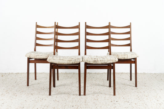 4er Set Stühle vintage Holz Polster bumerang
