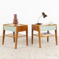 Mid Century 2er Set Nachttische Holz 60s