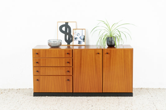 Sideboard Mid Century Holz Nuss Prielform 1983 Zweiteilig