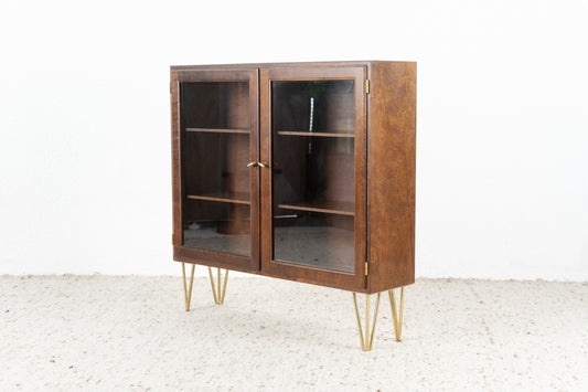 Vintage Vitrine Holz Kommode Mahagoni