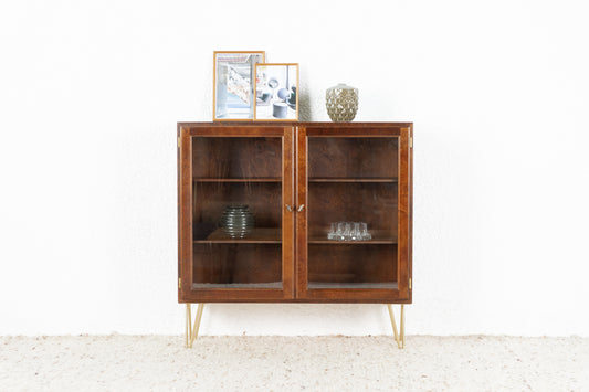 Vintage Vitrine Kommode Holz Mahagoni