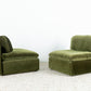 2er Set Sessel Sofa Vintage Samt Grün