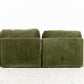 2er Set Sessel Sofa Vintage Samt Grün