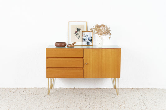 Mid Century Kommode Teak Holz Schubladen Sideboard