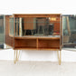 Franz Ehrlich Nuss Holz Kommode Sideboard