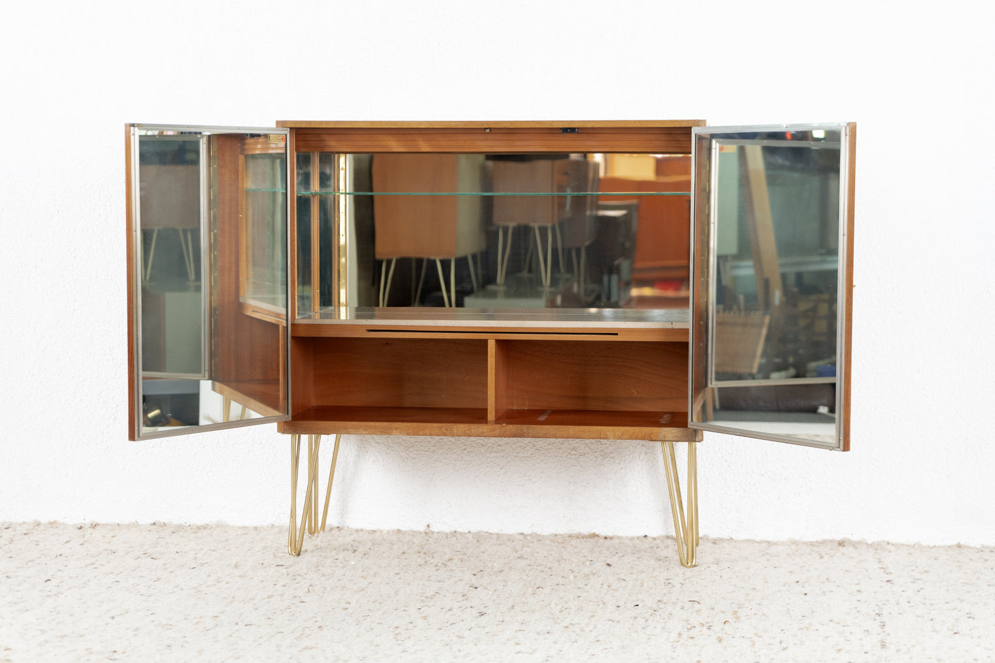 Franz Ehrlich Nuss Holz Kommode Sideboard