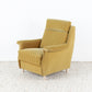 Sessel Holzfüße Vintage Samt TV Stuhl Senf Gelb