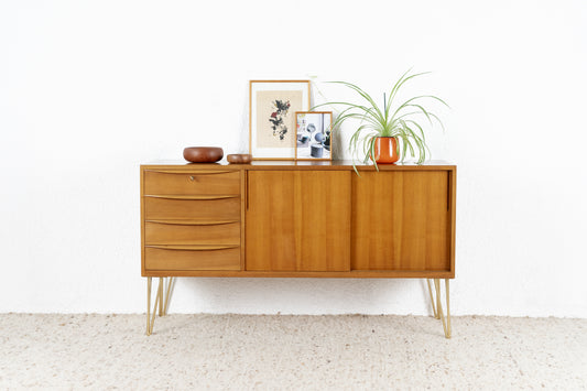 Mid Century Sideboard Franz Ehrlich Nussbaum Holz Bauhaus 60er