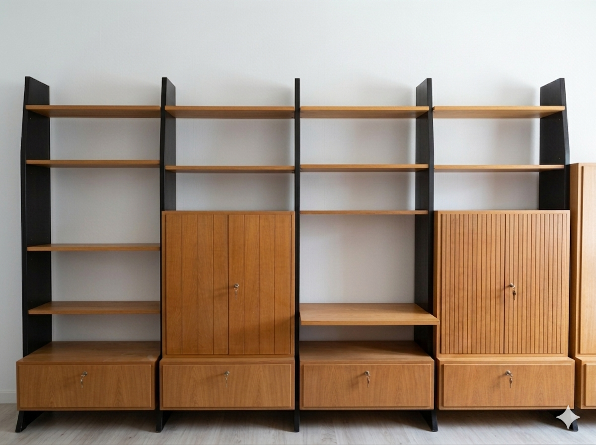 IDEE MÖBEL Erich Stratmann Regalsystem Teak Mid Century Wandregal 60er