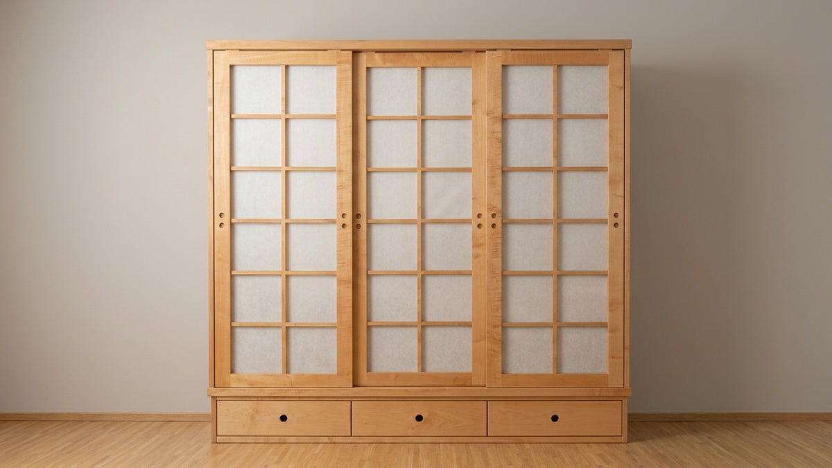 GRÜNE ERDE Schrank Baumkrone Shoji Japan Massivholz Kleiderschrank