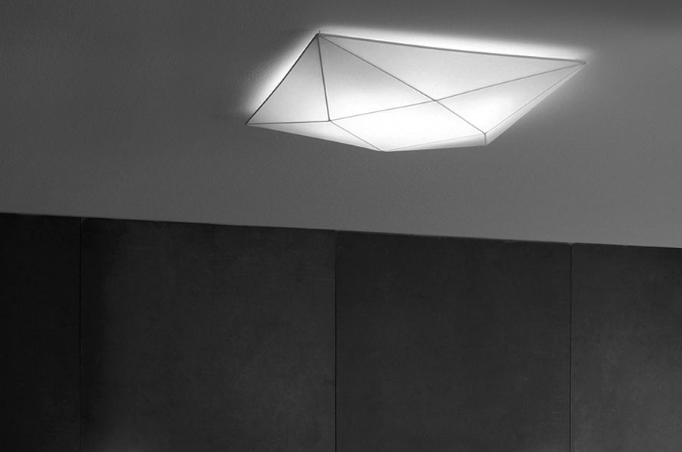 OLE LIGHTING Deckenleuchte Lampe Weiß designer Modern Flach quadrat