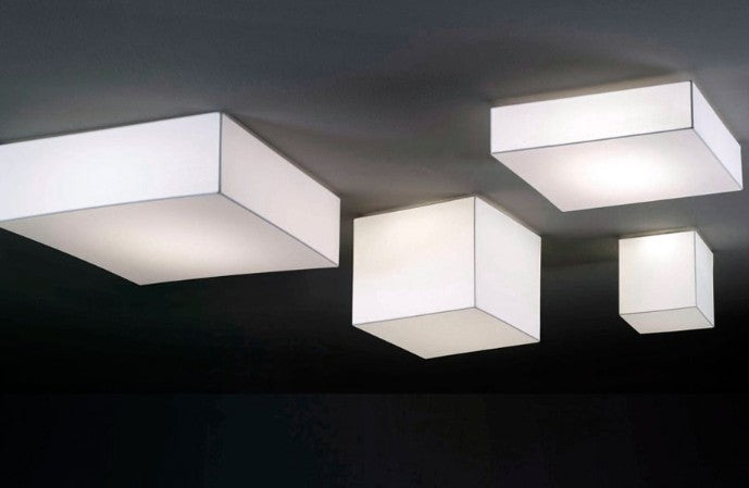 OLE LIGHTING Deckenleuchte Lampe Weiß designer Modern Flach quadrat