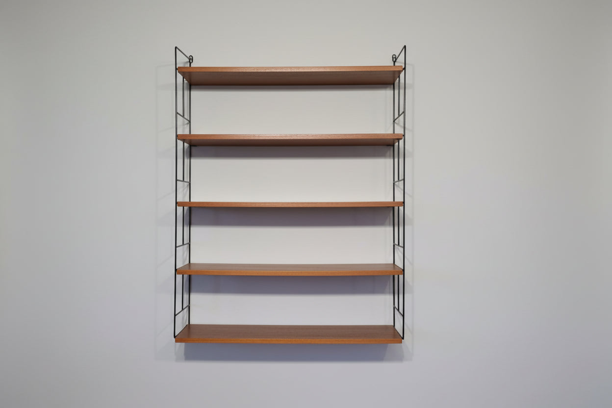WHB STRING REGAL nussbaum vintage mid century bücher wand 60s