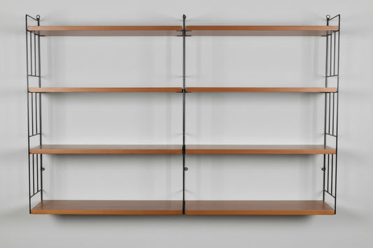 WHB STRING REGAL nussbaum holz wandregal bücher vintage mid century 1960er 60s